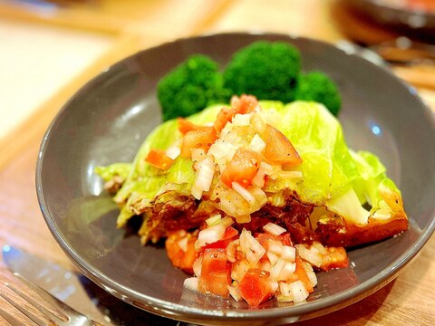 春キャベツ焼きハンバーグ♡